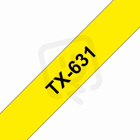 BROTHER TX-631, žlutá / černá - 1 ks (12mm)