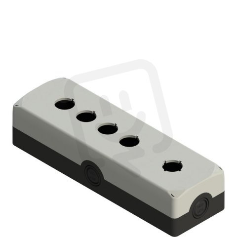 Instalační krabice, 5 otvorů 22 mm, černá základna, šedý kryt PIZZATO ES36003