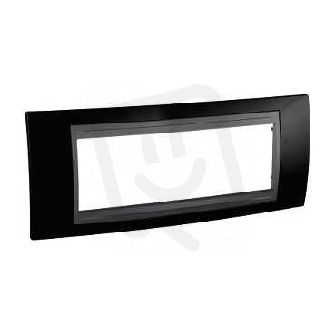 Unica Top rámeček šestimodulový Rhodium Black/Grafit SCHNEIDER MGU66.106.293
