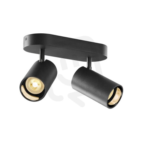 ASTO TUBE, stropní přisazené svítidlo, válcové, max. 2x 10 W, černé SLV 1006425