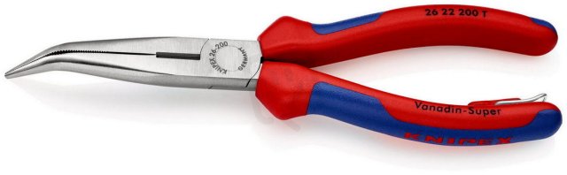 Půlkulaté kleště s břity (úzké ploché kleště) 200 mm KNIPEX 26 22 200 T