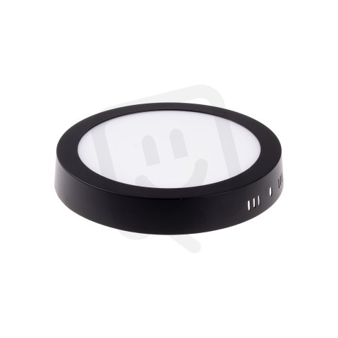 BPL12-LED panel 12W-WW teplá bílá kulatý přisazený černý T-LED 102173