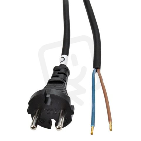 Flexo šňůra, 2.5m, 2 x 1mm2, gumová H05RR-F2, černá SOLIGHT PF30