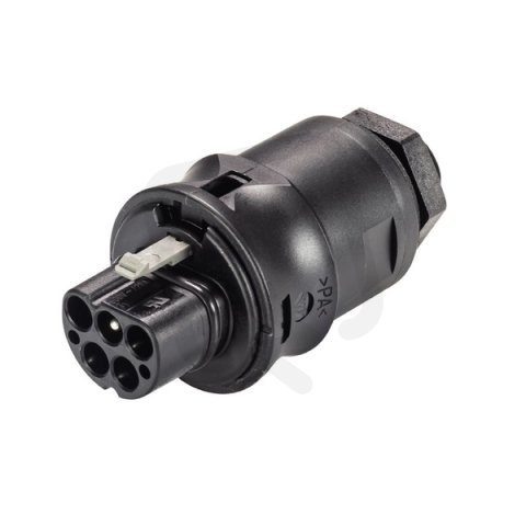 vidlice vestavná gesis RST, 4-pól, šroubové svorky, M16, černá