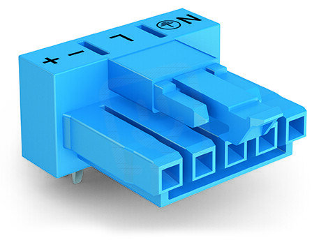 Zásuvka na desky plošných spojů, úhlové, 5pól., modrá WAGO 890-3105/011-000