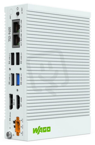 Edge computer 2x Ethernet, 4x USB, HDMI, DP 8 GB RAM WAGO 752-9401