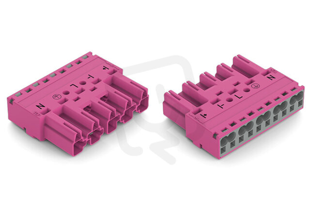 Zástrčka 5pól. Kód. B Růžová WAGO 770-295/080-000