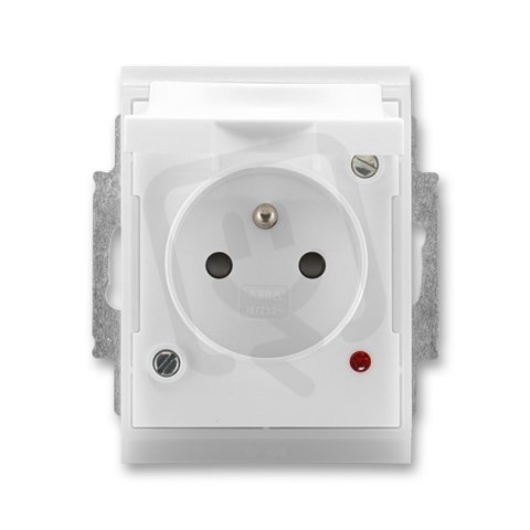 ABB Element,Time Zásuvka jednonás.s clon.,sVíčkem,s ochraným před přepětím,IP44