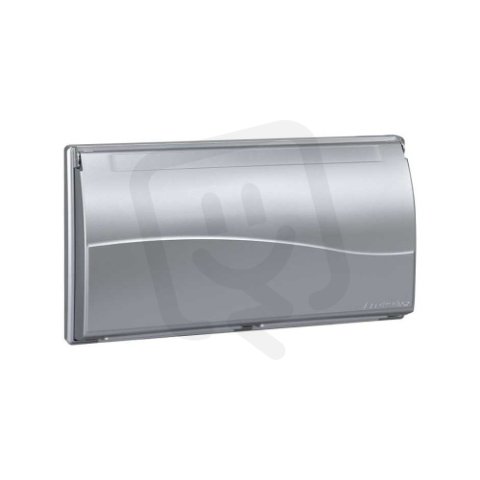 Rámeček krabice s krytem CIMA PRO 8×K45 hliník KONTAKT SIMON SBMT402/8
