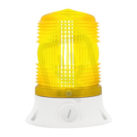Maják LED MINIFLASH LED FLR S 12/24V, ACDC, IP54, žlutá, světle šedá 66505