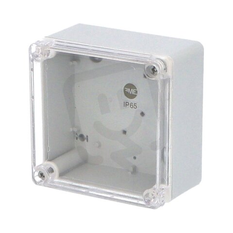 Krabice SolidBOX 68011 IP65 105x105x66mm průhledné víko hladké boky FAMATEL