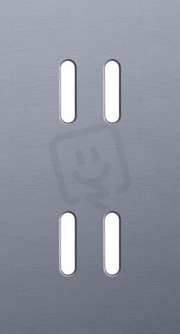 2násobný čelní panel, svislý, NIKO Rocker alu BLUE GREY BRUSHED 226-56852