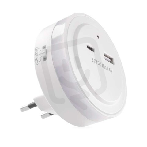 LED noční světlo P3323 s fotosenzorem do zásuvky EMOS P3323