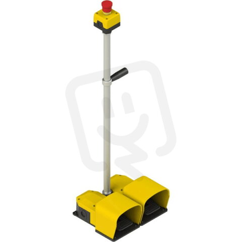 Dvojitý nožní spínač PG 13,5, plast, 1NO+1NC/1NO+1NC, žlutá PIZZATO PC2-32