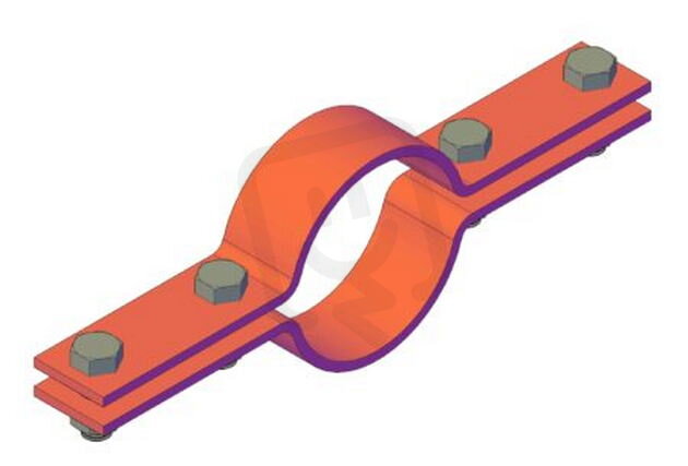 Objímka DN50 ON130604 (se 4mi šrouby) černá KOŇAŘÍK 51040050