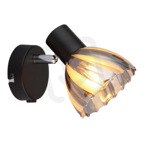 Nástěnné svítidlo ZACHERY černá matná 1x40W E14 IP20 GLOBO 54315S-1
