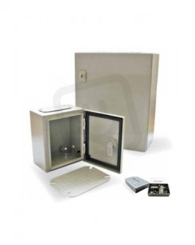SkyBox MB-3025D140 Skybox kovová skříňka 300x250x140mm, 1 zámek, IP65