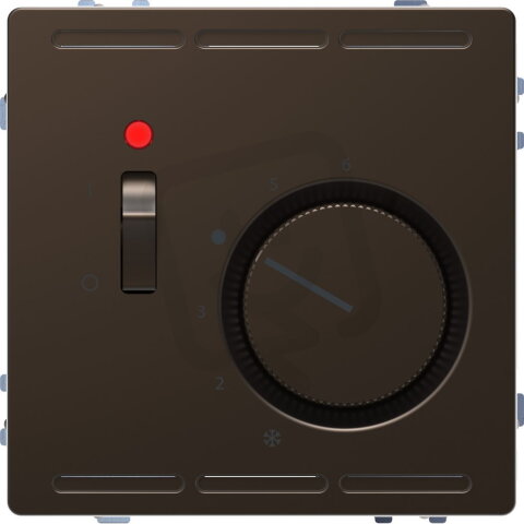 Pokojový termostat, Merten System D, 230V, mocca kovová, kov MEG5760-6052