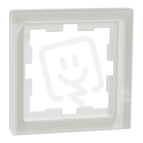 Rámeček Merten D-Life sklo jednonásobný, Crystal white, Sklo MEG4010-6520