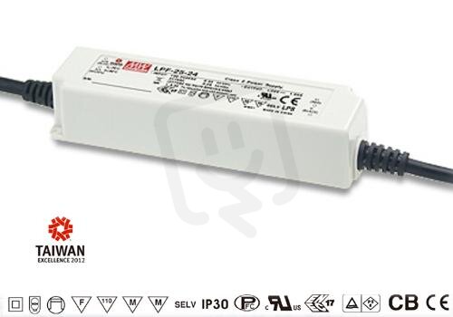 Napájecí zdroj pro LED 25W 12V 2100mA MEAN WELL LPF-25-12