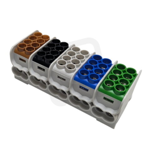 Rozbočovací svorkovnice HLAK25 5P hnědá,