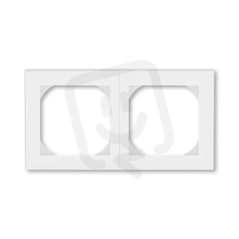 LEVIT Dvojrámeček s otvorem 55x55 bílá/ledová bílá ABB 3901H-A05520 01