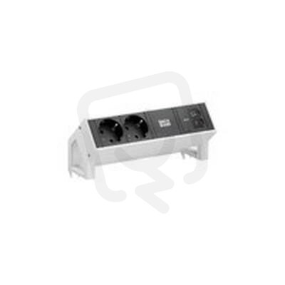 DESK2 2xCEE7/3 1xUSB C/C 65W 0,2m RAL901