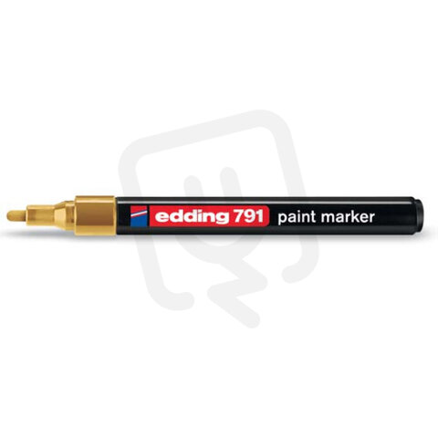 Permanentní pero, lakový popisovač s kulatým hrotem 1-2mm EDDING 791 zlatá