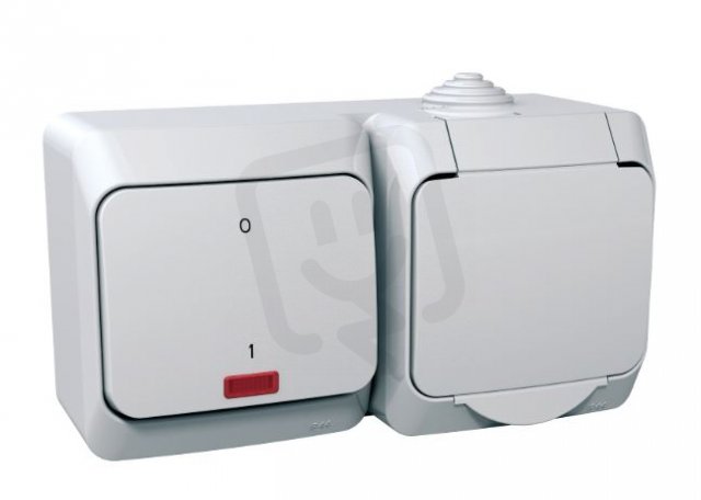 Schneider WDE000583 Zásuvka 230V 16A a spínač dvojpólový se signal.kontrolkou
