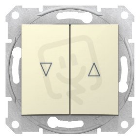 Sedna Tlačítko dvojité ovládače žaluzií 1/0+1/0 el. blokování Beige SCHNEIDER