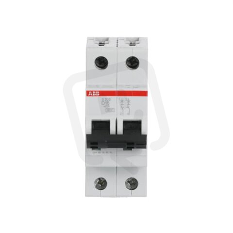 S202-D16 2F jistič 16 A char. D 6kA ABB 2CDS252001R0161