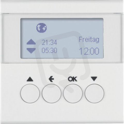 Žaluziový časový spínač, S.1/B.x, bílá lesk BERKER 85741189