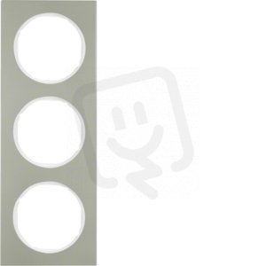 Rámeček, 3-násobný, R.3, nerezová ocel/bílá lesk BERKER 10132214