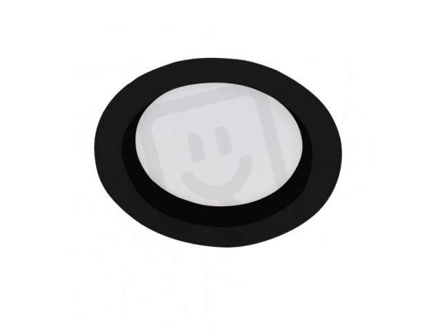 Zápustné svítidlo LACUS BLACK LED IP44 7W 3000K 686lm 108mm