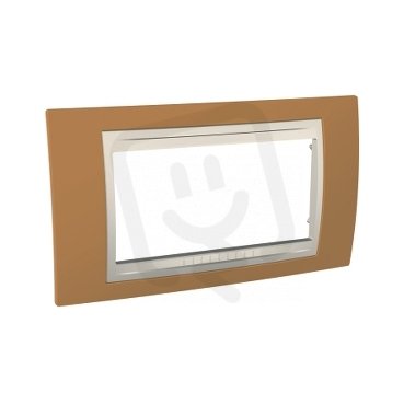 Schneider MGU6.104.569 Krycí rámeček Allegro čtyřmodulový, Orange/marfil