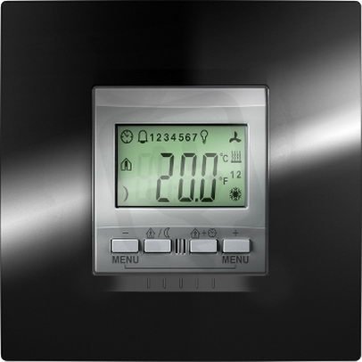 KNX Unica TOP regulátor teploty místnosti s displejem alu SCHNEIDER MGU3.534.30