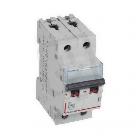 DX3 JISTIČ, 2 PÓLOVÝ, CHAR. D,63A 10000A/16KA LEGRAND 409457