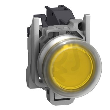 Ovládač stiskací s krytkou pro vložení štítku, Žlutý SCHNEIDER XB4BP581GEX