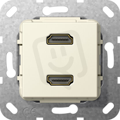 HDMI 2x Krátký kabel vložka krémově bílá GIRA 567201