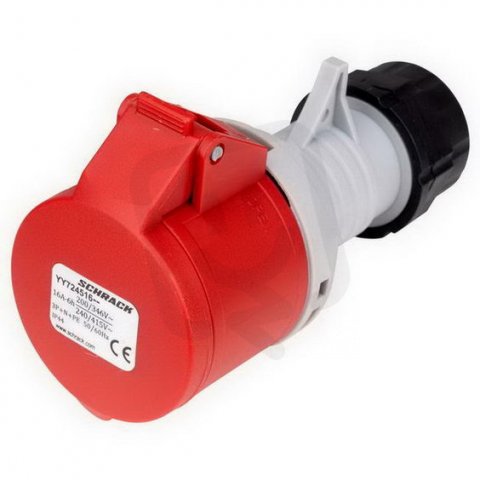 CEE-spojka, 5-pólová, 16A, 400V, IP44 SCHRACK YY724516--