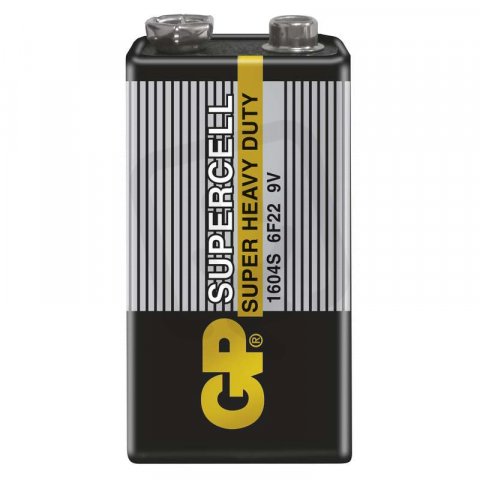 Zinko-uhlíkové baterie GP SUPERCELL 6F22 1SH Emos B1150