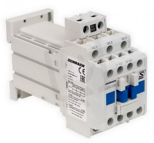 Stykač 3pólový CUBICO Classic, 7,5kW, 18A, 1Z+1R, 24VDC SCHRACK LZDC18B5--
