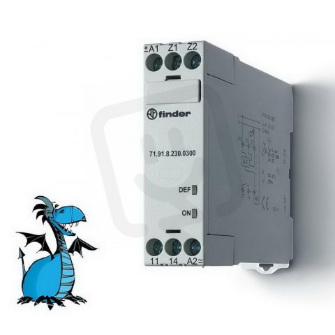 Termistorové relé, 1Z/10A, 230V AC, PTC, zkr/př. FINDER 71.91.8.230.0300