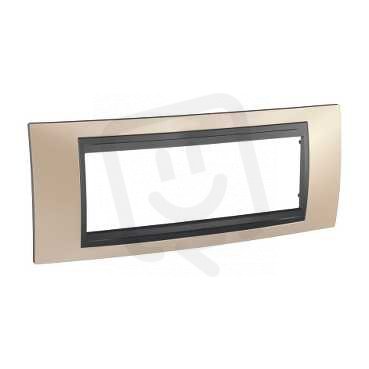 Unica Top Krycí rámeček šestimodulový Onyx Copper/Grafit SCHNEIDER MGU66.106.296