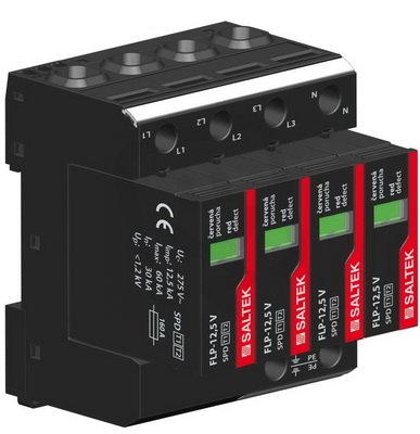 FLP-12,5 V/4 S svodič přepětí 3F TN-S 240kA(8/20) 50kA(10/350) SALTEK A03430