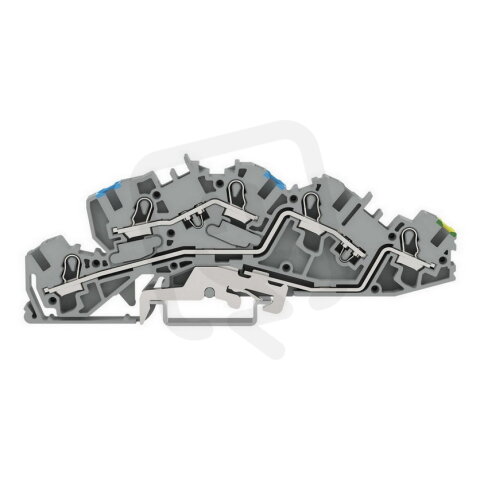 Instalační patrová svorka N/L/PE Push-in CAGE CLAMP šedá WAGO 2005-7646