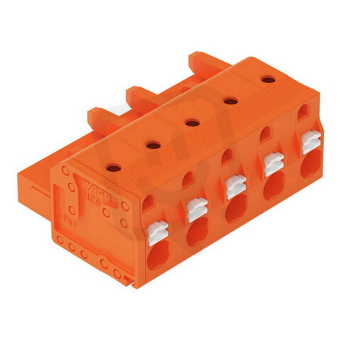 Pružinová svorka CAGE CLAMP oranžová 2,5mm2 5pól. oranžová WAGO 2231-705/026-000
