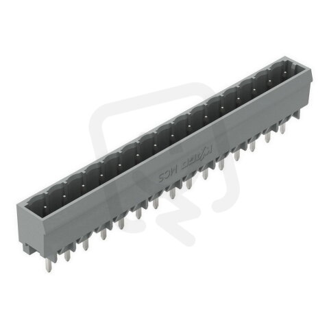 Konektor s pájecími piny THT, pájecí kontakt 1,0x1,0 mm, rovné, šedá 14pól.