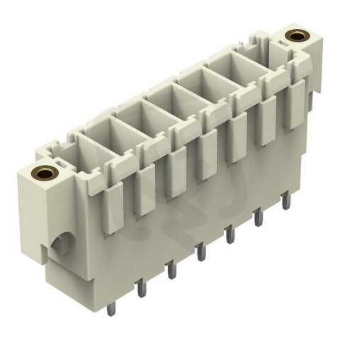 Konektor s pájecími piny THT pájecí kontakt 1,0x1,2 mm rovné světle šedá 7pól.