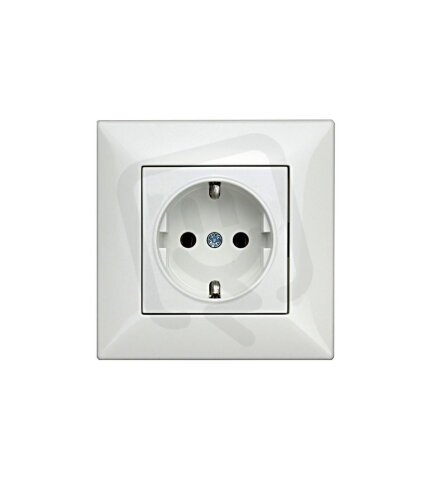 Set zásuvky SCHUKO, bezšroubové svorky, bílá SCHRACK EV106101A-